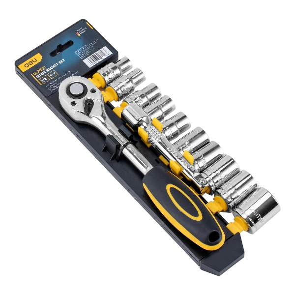 Deli EDL2012T, 1/2″ Wrench and Socket Set, 12 Pieces