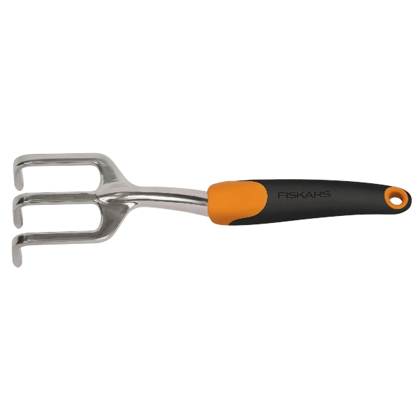 Fiskars Ergo Cultivator Garden Tool with Aluminum Head and Ergonomic Handle, 0.56 lbs, Orange