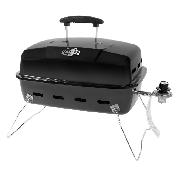 Expert Grill 17.5″ Portable Tabletop Grill with Black Propane Gas and Removable Lid
