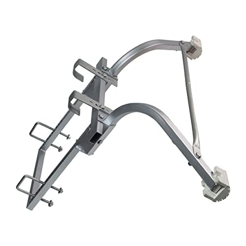 Ladder Stabilizer,Extended Ladder Stabilizer Accessory for Roof Gutter Guard＆Wall,Ladder Stand-Off Heavy Duty Steel Wing Span/Wall Ladder Standoff with Non-Slip Rubber Bottom pad(Silver Gray-Steel)