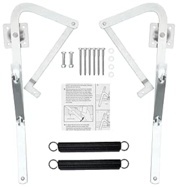 55-2 Attic Ladder Hinge Arms with Springs,Compatible with Werner Mk5, WU2210, W2208, W2210, Suitable for Werner Attic Ladders Manufactured After 2010, Heavy Duty Thick Galvanized Material
