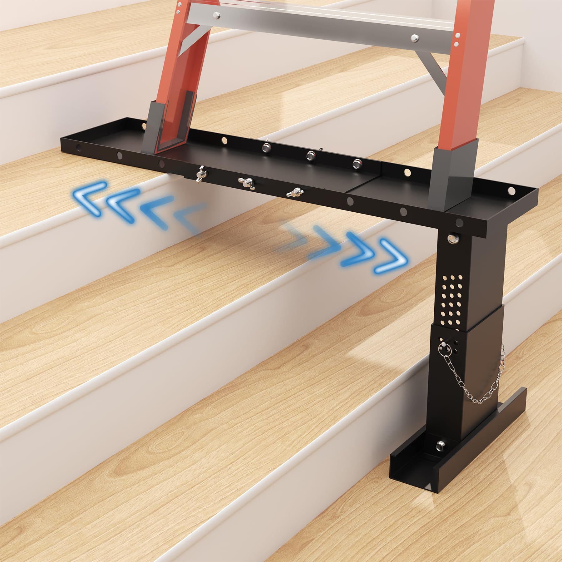 Toriexon Ladder Extender Extra-Long, Heavy Duty Ladder Leveler | 400LBS Weight Capacity | 20.5" - 36.2" Adjustable Length & 13.1”-19.3” Height Range, Fit for Single Ladders & Extension Ladders