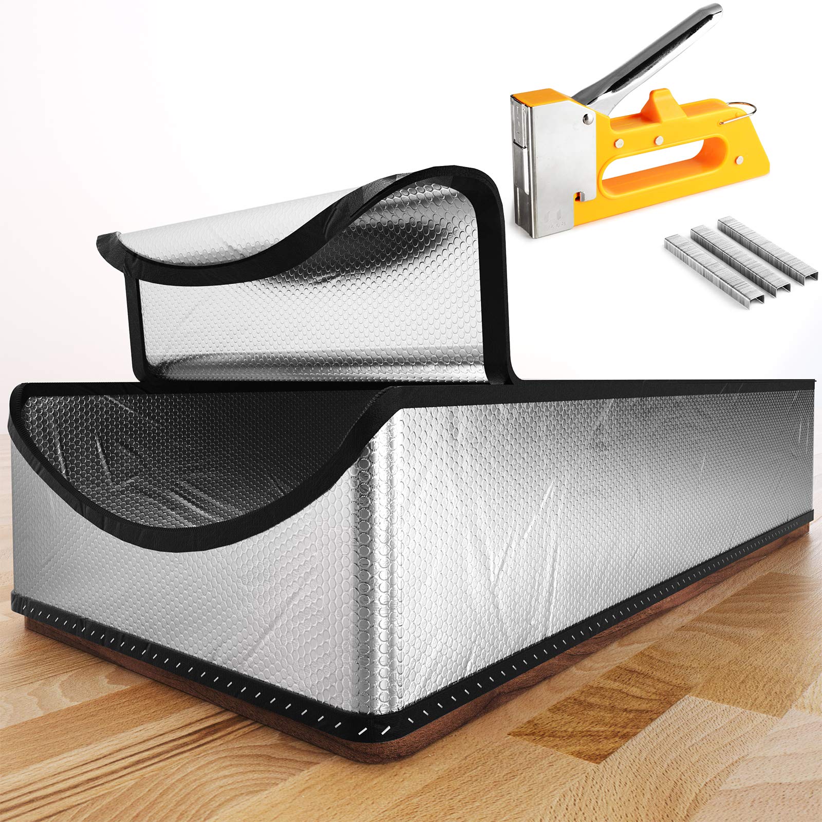 LEMOONE Attic Stairs Insulation Cover 25"x54"x11", Pull Down Ladder Attic Door Insulation Cover for Garage, Easy Use Installation Tool 400 Staples