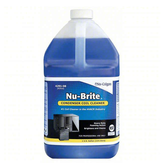 Nu-Calgon 4291-08 Nu-Brite Alkaline Condenser Coil Cleaner, 1 Gallon